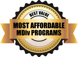 Most affordable MDiv programs badge