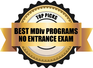 Best Mdiv Programs with no entrance exam badge